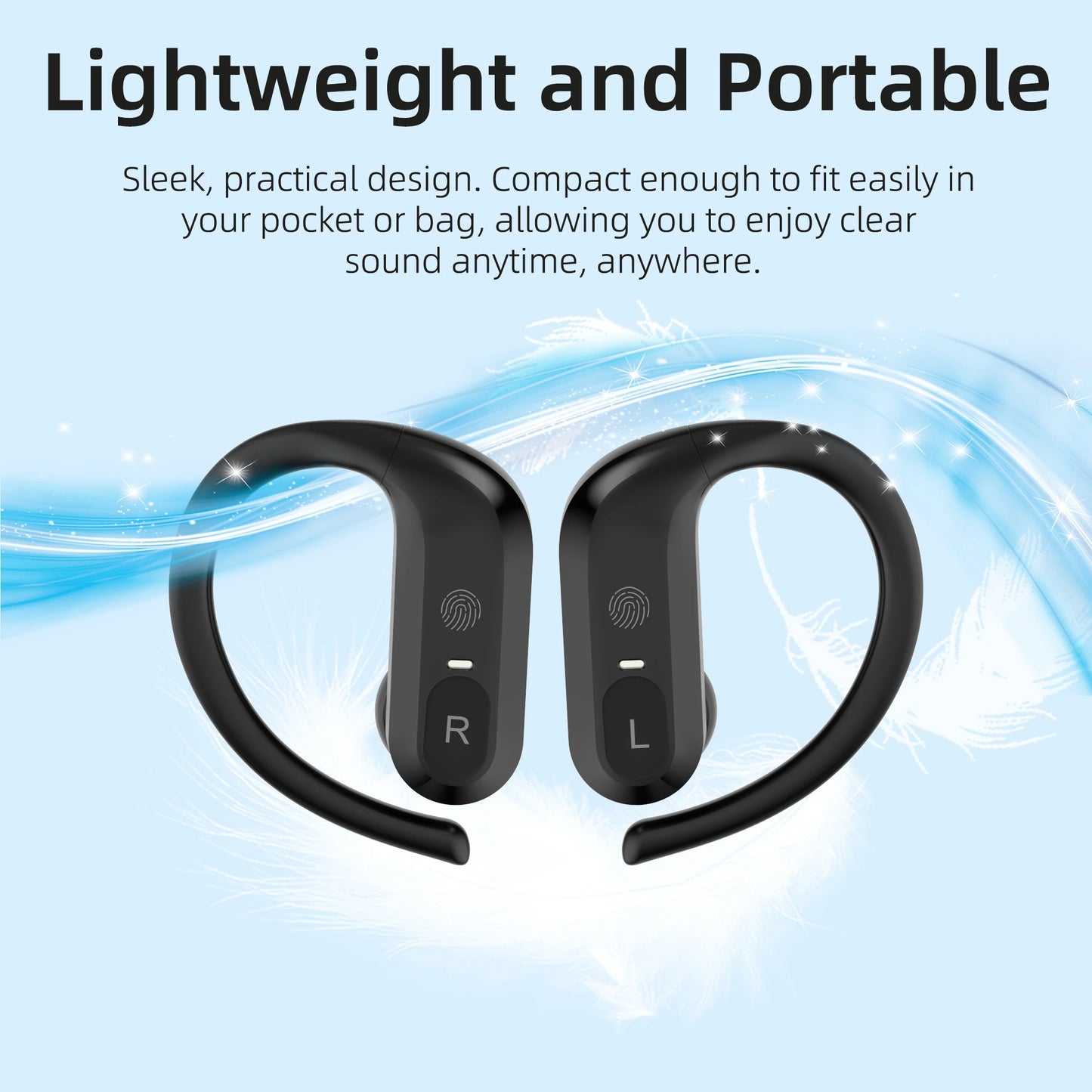 BTE Wireless hearing aids headphones rechargeable for the deaf severe hearing loss sound amplifier