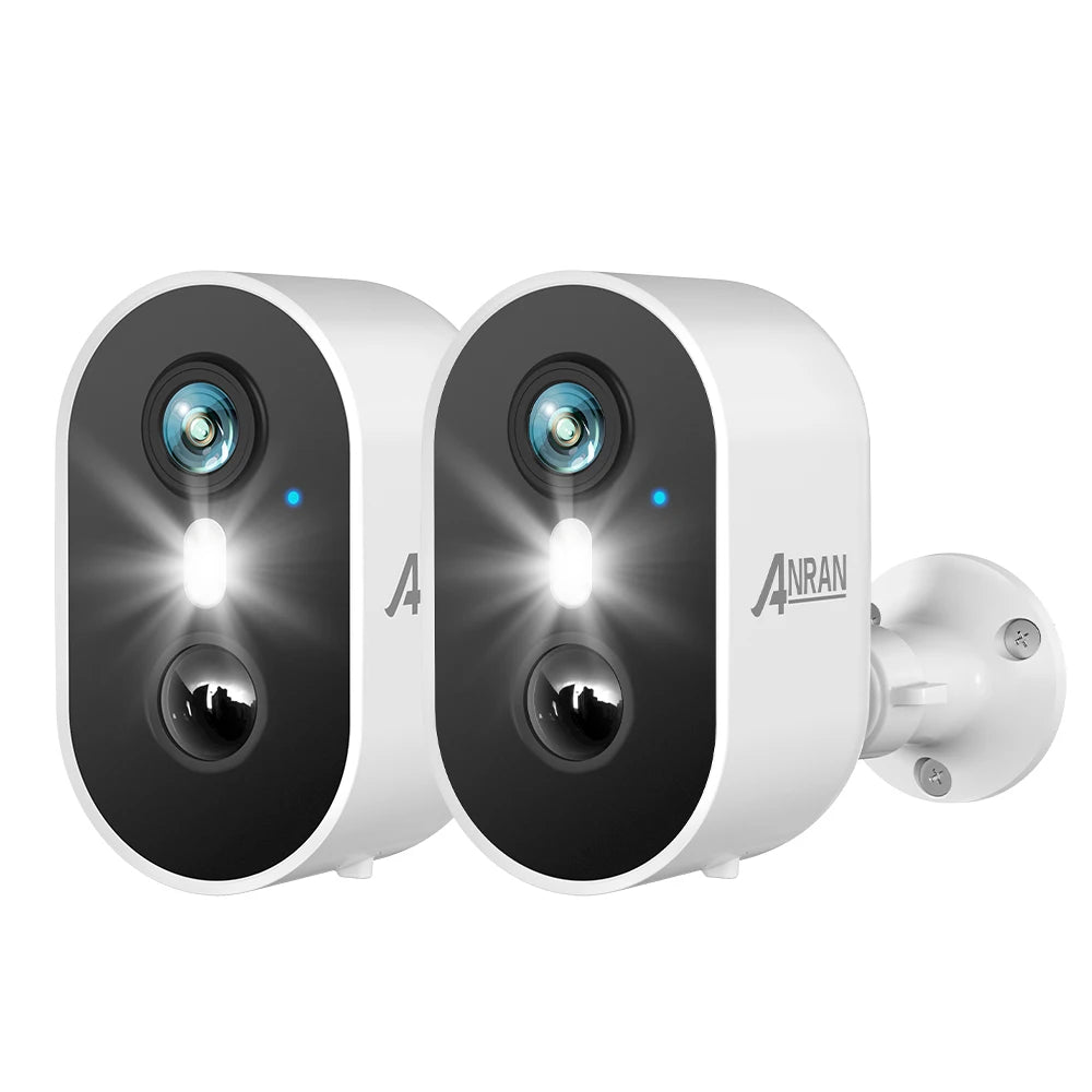 2K Rechargeable Battery Camera 2.4G WiFi Camera Wireless Home Surveillance Security Cameras PIR ,IP65 ,work with ANRAN app