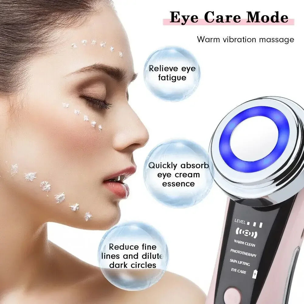 4 in 1 RF EMS Facial Massager Multifunction Skin Care Tools Face Beauty Device Double Chin Removal Face Firming Massager