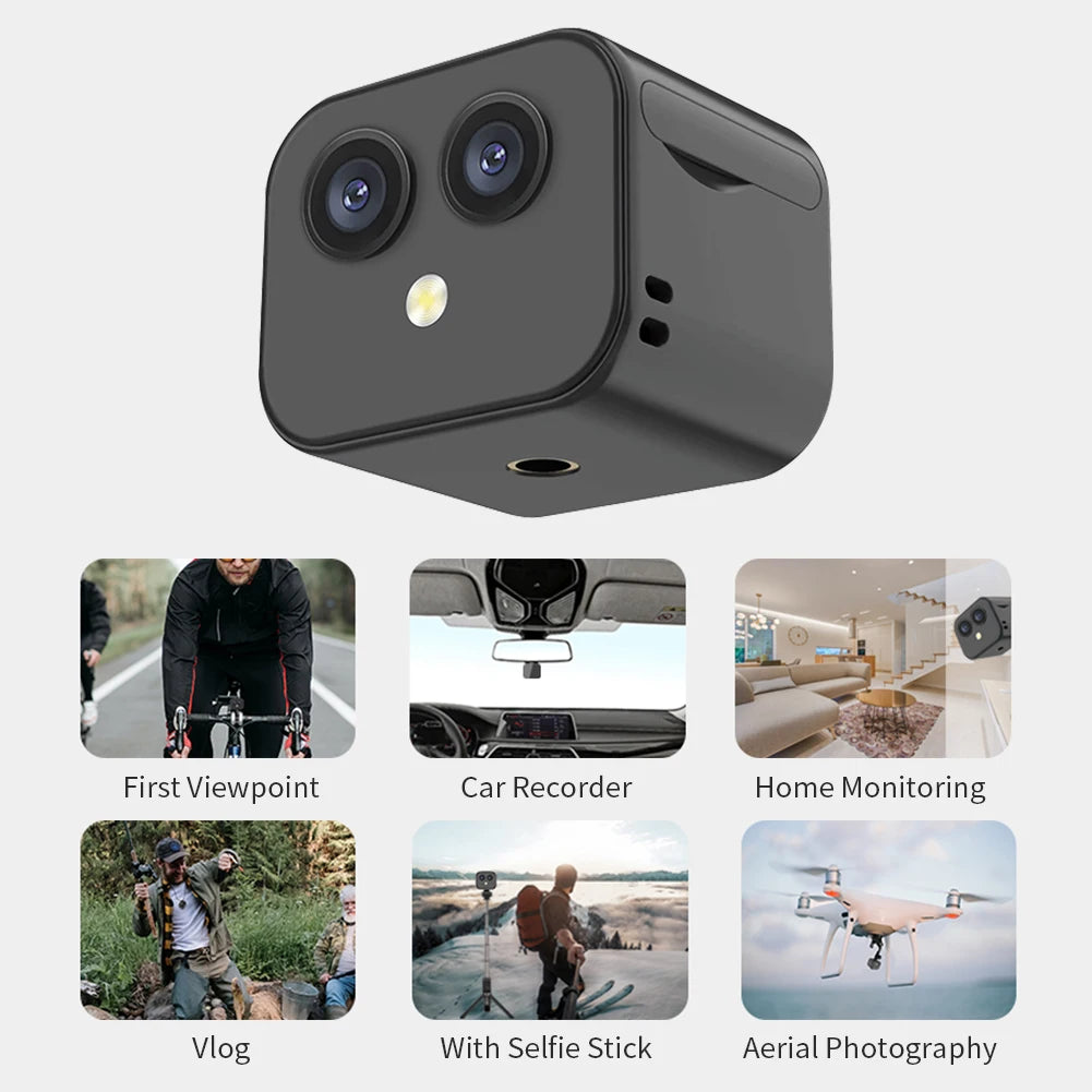 Wireless Camera Night Vision Voice Video Recorder USB Rechargeable Security Monitoring Camera Remote Viewing for Indoor Outdoor