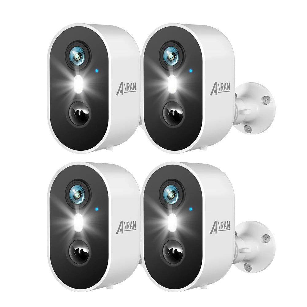 2K Rechargeable Battery Camera 2.4G WiFi Camera Wireless Home Surveillance Security Cameras PIR ,IP65 ,work with ANRAN app