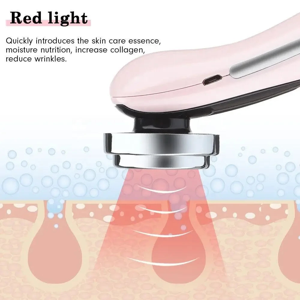 4 in 1 RF EMS Facial Massager Multifunction Skin Care Tools Face Beauty Device Double Chin Removal Face Firming Massager