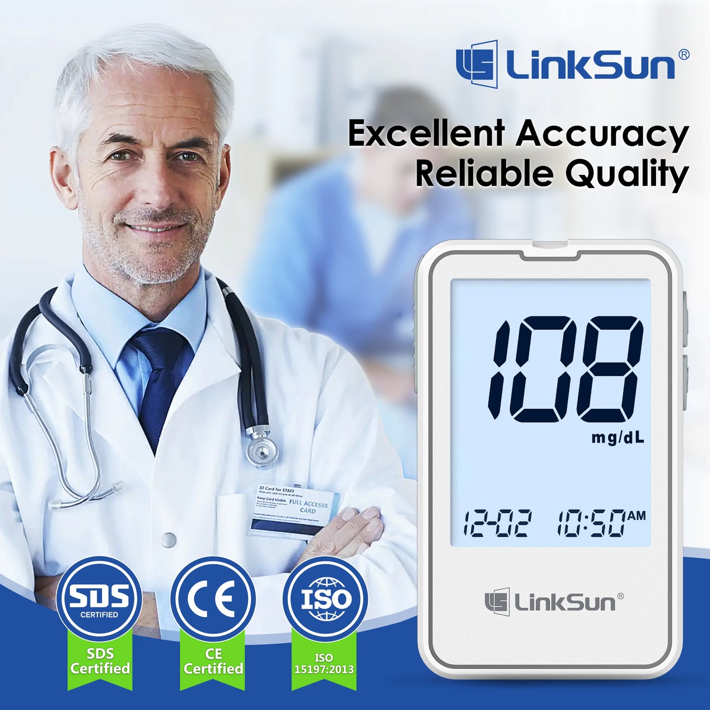 Blood Glucose Meter Glucometer Kit Medical Diabetes Testing Blood Sugar Tester Digital Glucosemeter Complete Kit