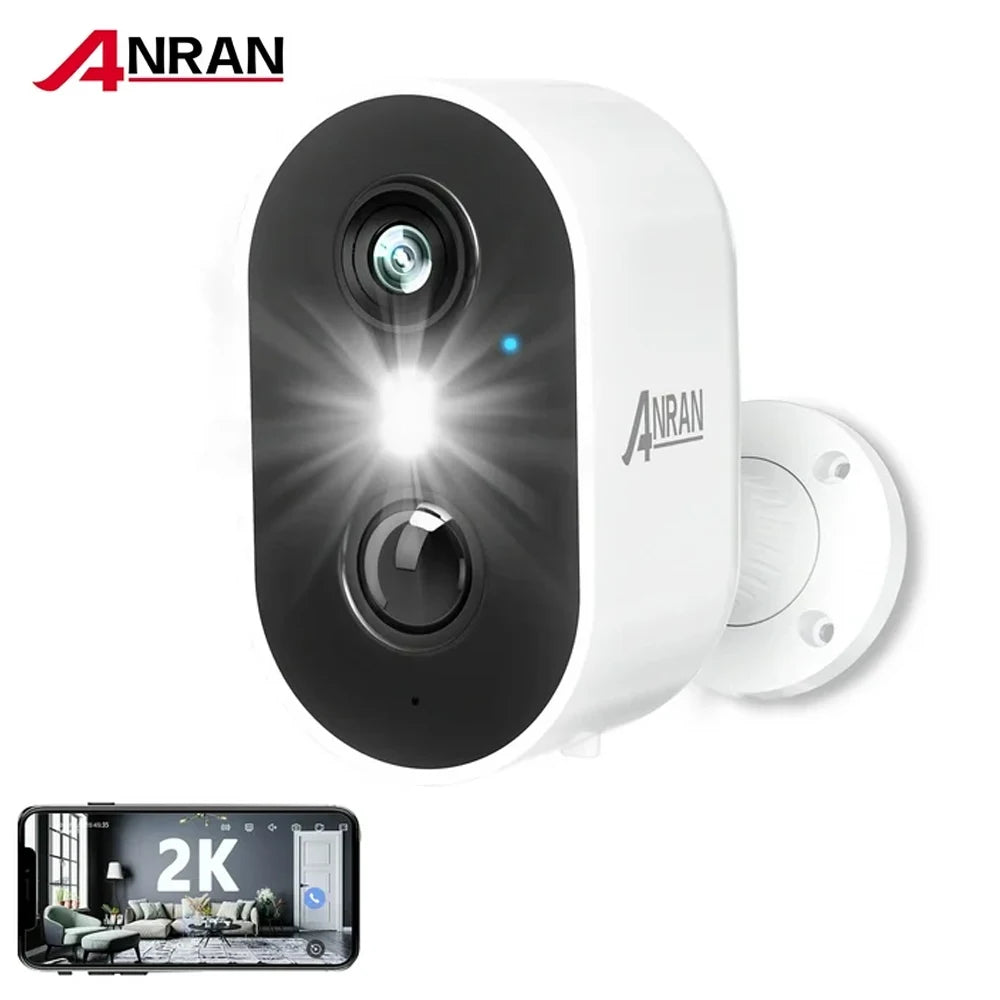 2K Rechargeable Battery Camera 2.4G WiFi Camera Wireless Home Surveillance Security Cameras PIR ,IP65 ,work with ANRAN app