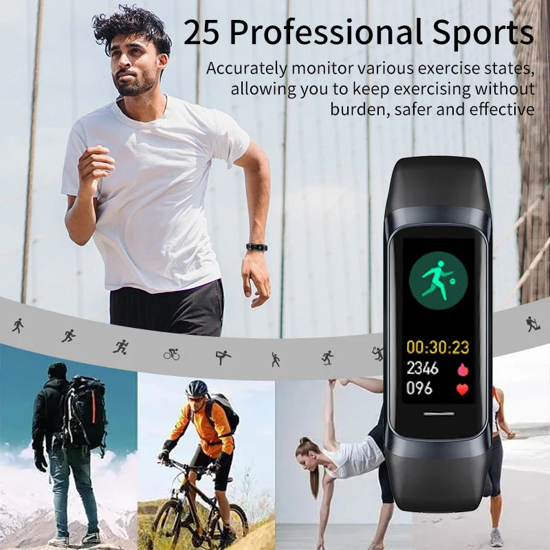 LIGE 1.1 inch Smart Watch Smartwatch Band Women Heart Rate Monitoring Waterproof men Smart Bracelet Sport Fitness Tracker