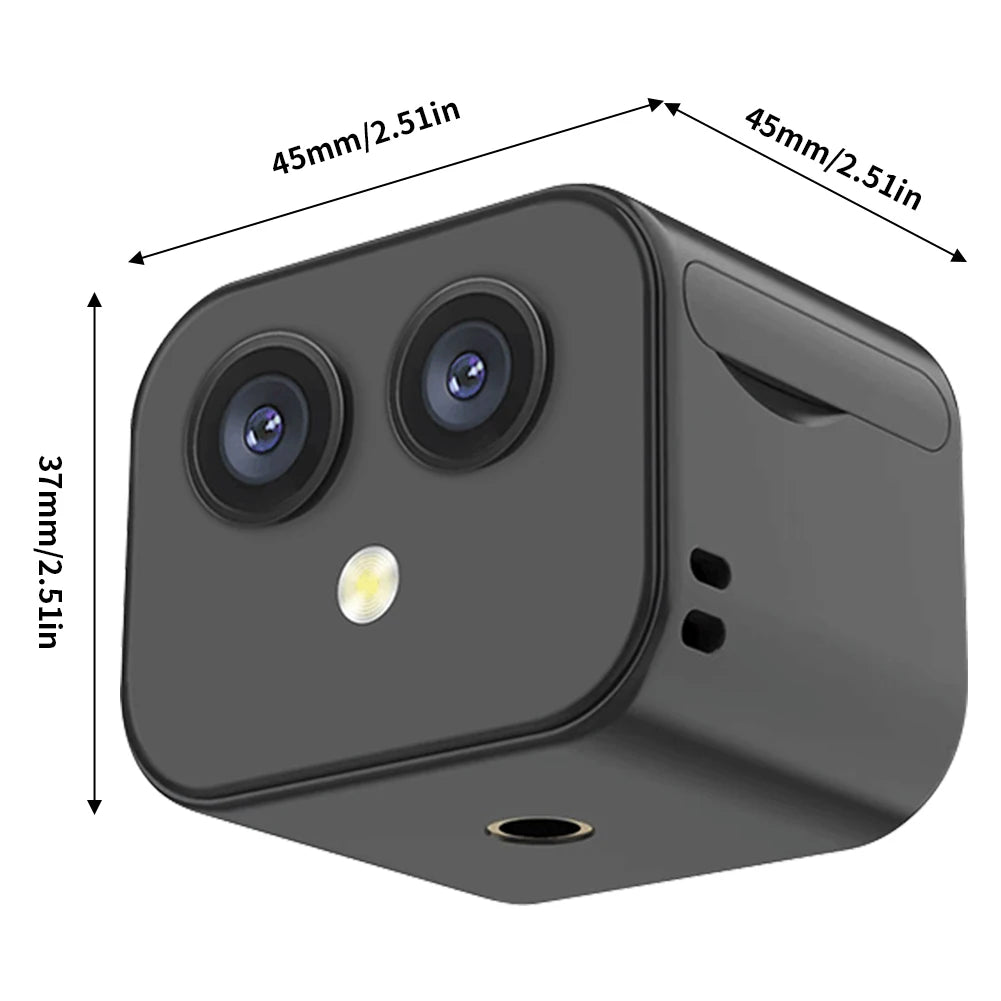 Wireless Camera Night Vision Voice Video Recorder USB Rechargeable Security Monitoring Camera Remote Viewing for Indoor Outdoor